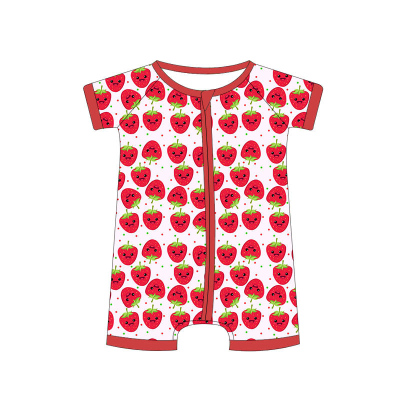 Strawberry Kisses Short Sleeve Bamboo Sleepy
