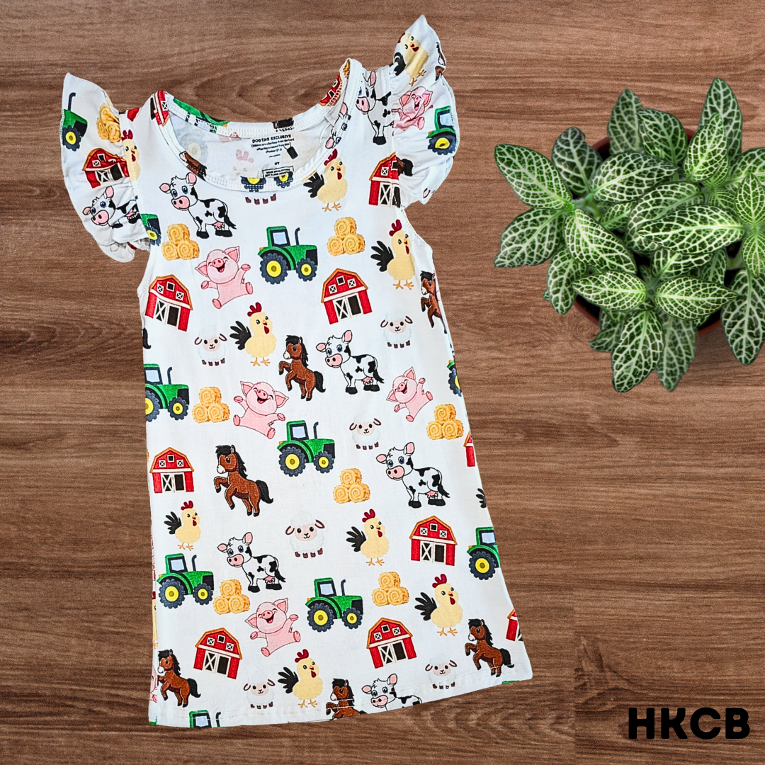 Barnyard Bash Night dress Bamboo Sleepy