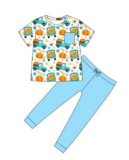 Pumpkin Truck Boy Set