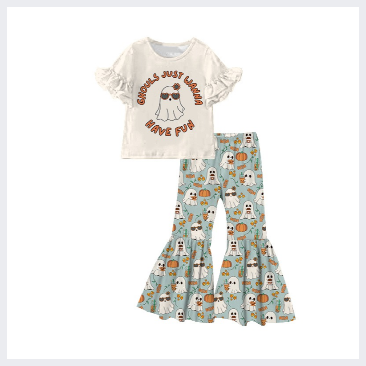 Girl Ghost Bell Bottom Set
