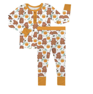 Honey Bear 2pc Bamboo Sleepy